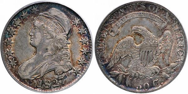 50 Цент США (1776 - ) Срібло 