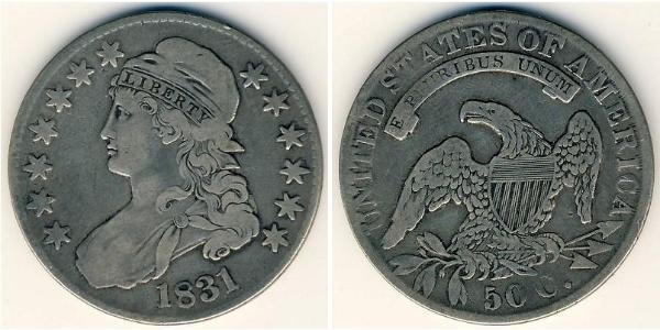50 Цент США (1776 - ) Срібло 