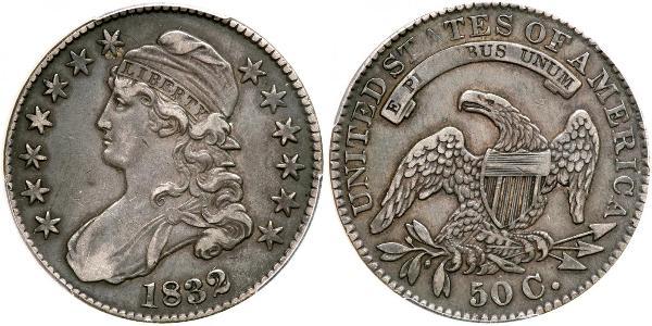 50 Цент США (1776 - ) Срібло 