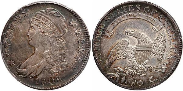 50 Цент США (1776 - ) Срібло 