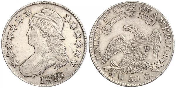 50 Цент США (1776 - ) Срібло 