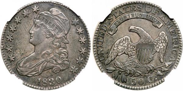 50 Цент США (1776 - ) Срібло 