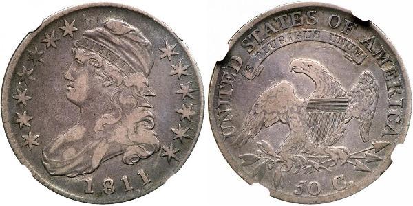 50 Цент США (1776 - ) Срібло 