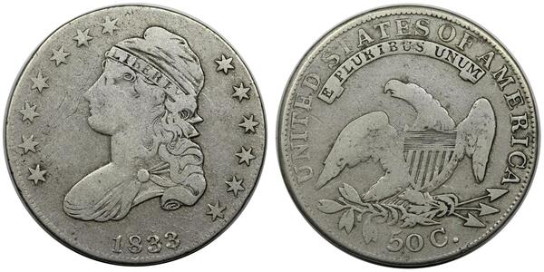 50 Цент США (1776 - ) Срібло 