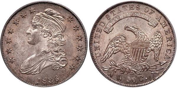 50 Цент США (1776 - ) Срібло 