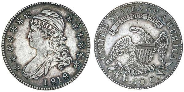 50 Цент США (1776 - ) Срібло 