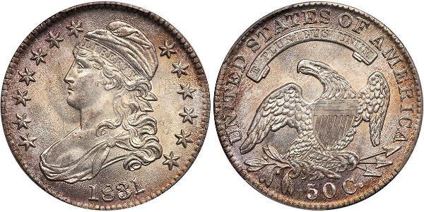 50 Цент США (1776 - ) Срібло 