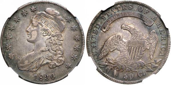50 Цент США (1776 - ) Срібло 