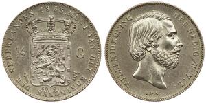 50 Цент / 1/2 Гульден Королевство Нидерланды (1815 - ) Серебро Виллем III