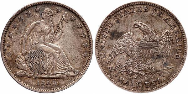 50 Цент / 1/2 Доллар США (1776 - ) Серебро 