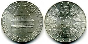 50 Шиллинг Австрийская Республика(1955 - ) Серебро 
