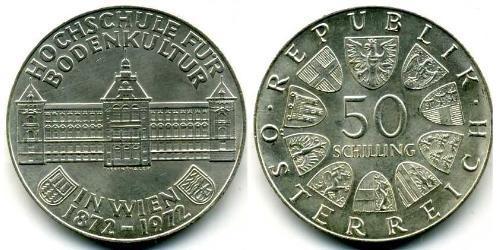 50 Шиллинг Австрийская Республика(1955 - ) Серебро 