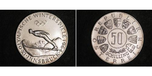 50 Шиллинг Австрийская Республика(1955 - ) Серебро 