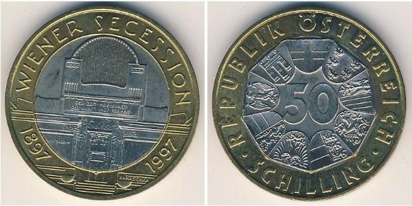 50 Шилінг Австрійська Республіка (1955 - ) Біметал 