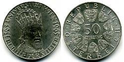 50 Шилінг Австрійська Республіка (1955 - ) Срібло 