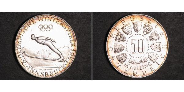 50 Шилінг Австрійська Республіка (1955 - ) / Австрія Срібло 