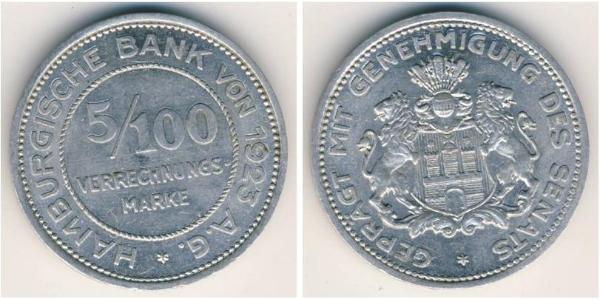 5/100 Mark Germany Aluminium 