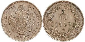 5/10 Kreuzer Imperio austríaco (1804-1867) Cobre 