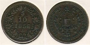 5/10 Kreuzer Imperio austríaco (1804-1867) Cobre 