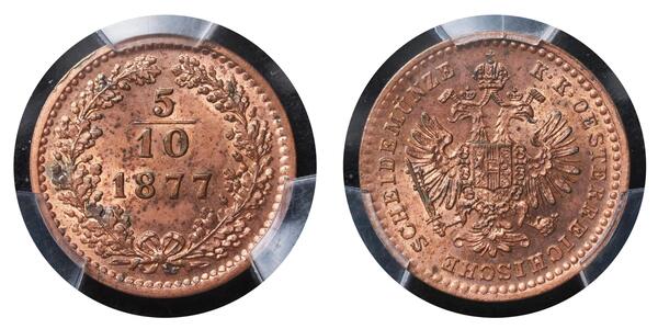5/10 Kreuzer Austrian Empire (1804-1867) Copper 