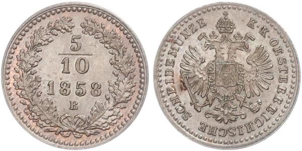 5/10 Kreuzer Impero austriaco (1804-1867) Rame 