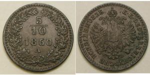 5/10 Крейцер Австрийская империя (1804-1867) Медь 