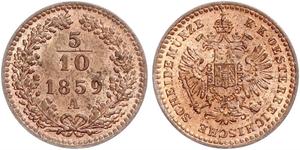 5/10 Крейцер Австрийская империя (1804-1867) Медь 