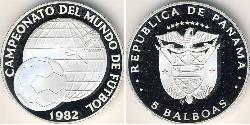 5 Balboa Panama Argent 