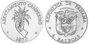 5 Balboa Panama Argent 