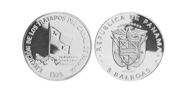 5 Balboa Panama Argent 