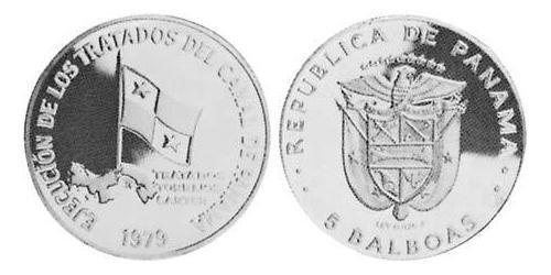 5 Balboa Panamá Argento 