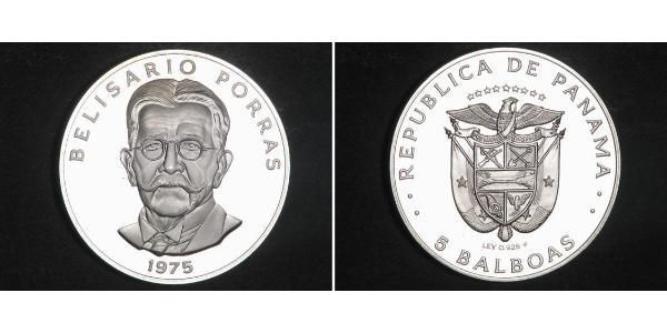 5 Balboa Panama Kupfer/Nickel Belisario Porras Barahona (1856 - 1942)