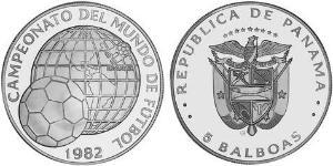 5 Balboa Panama Silber 