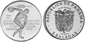 5 Balboa Panama Silber 