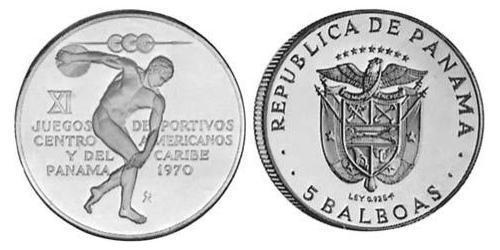 5 Balboa Panama Silber 