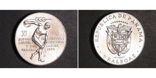 5 Balboa Panama Silber 