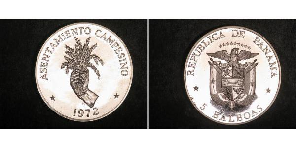 5 Balboa Panama Silber 