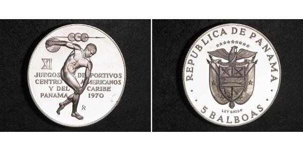 5 Balboa Panama Silber 