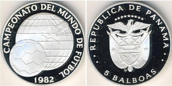5 Balboa Panama Silber 