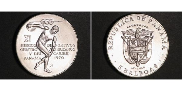 5 Balboa Panama Silber 