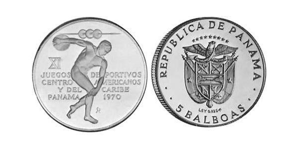 5 Balboa Republic of Panama Silver 