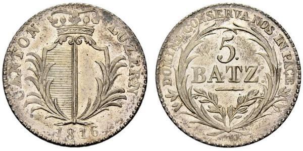 5 Batz Suisse Argent 