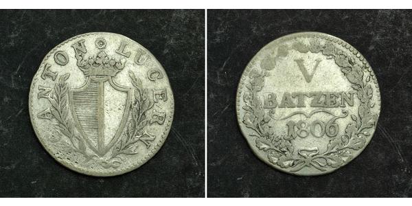 5 Batz Svizzera Argento 