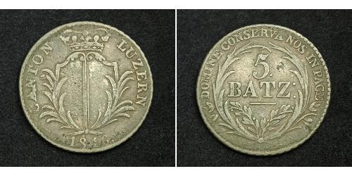5 Batz Schweiz Silber 