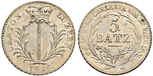 5 Batz Schweiz Silber 