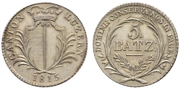 5 Batz Schweiz Silber 