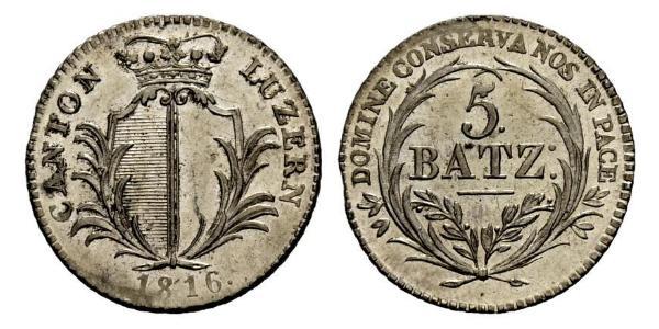 5 Batz Schweiz Silber 