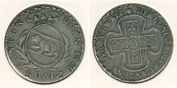 5 Batz Schweiz Silber 