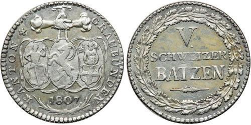 5 Batz Switzerland Silver 