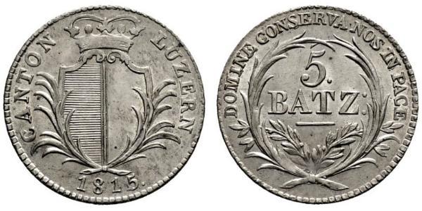 5 Batz Switzerland Silver 